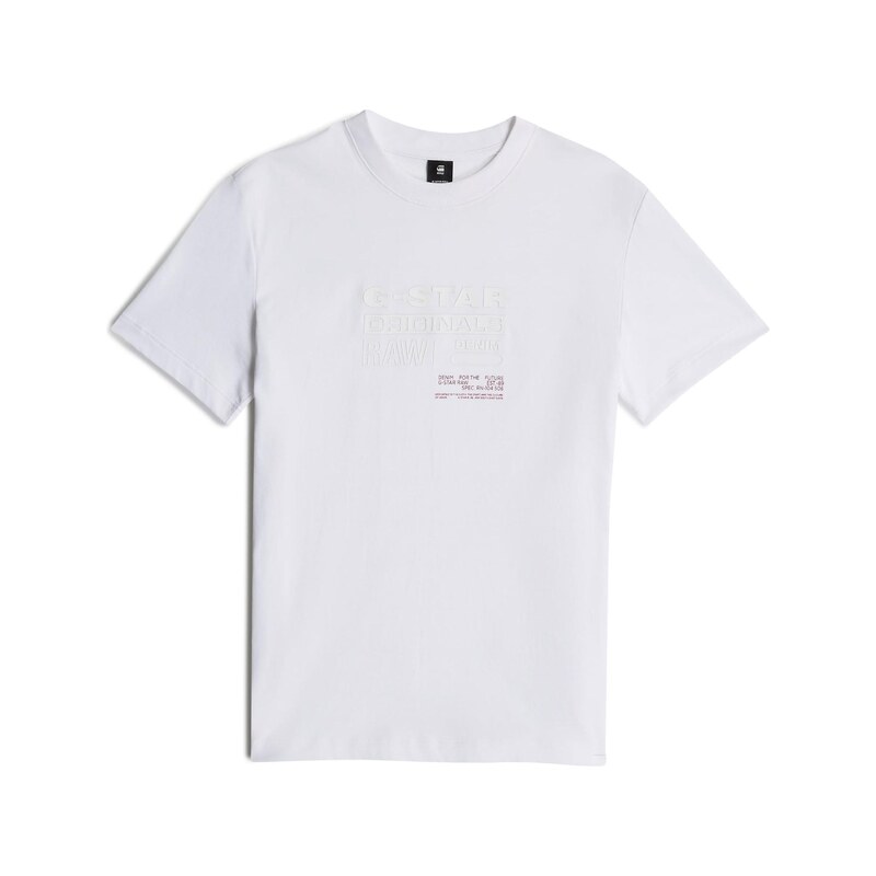 G-STAR Tričko Originals T-Shirt tmavě červená / bílá