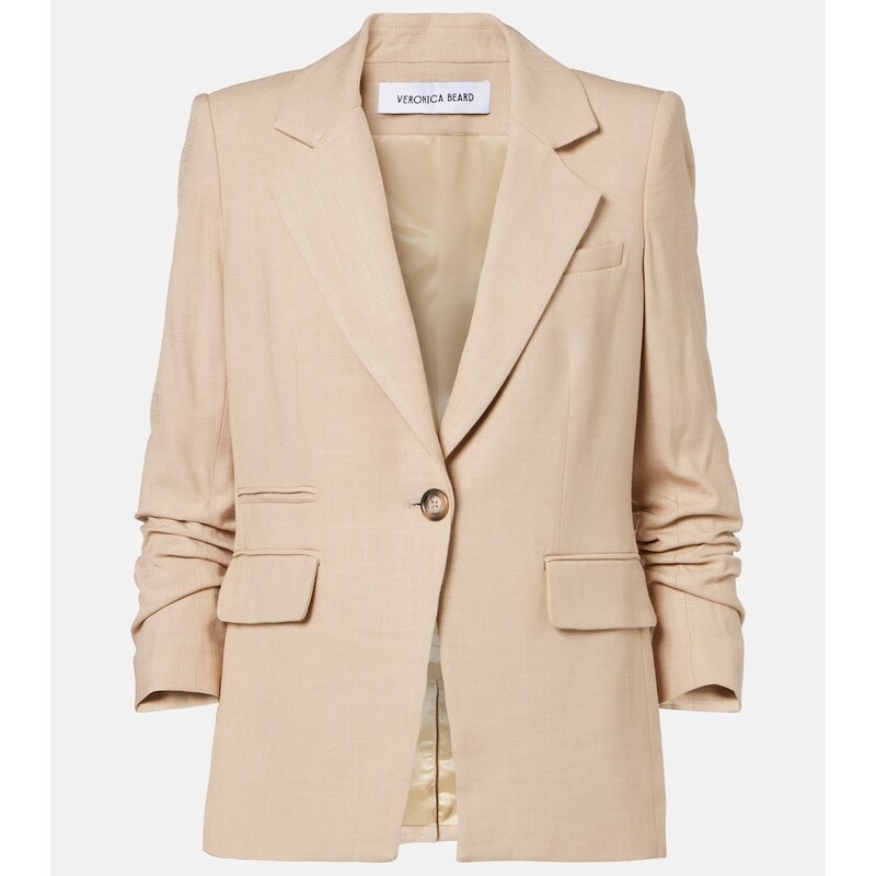 Dámský blazer Veronica Beard Battista v barvě Stone Khaki