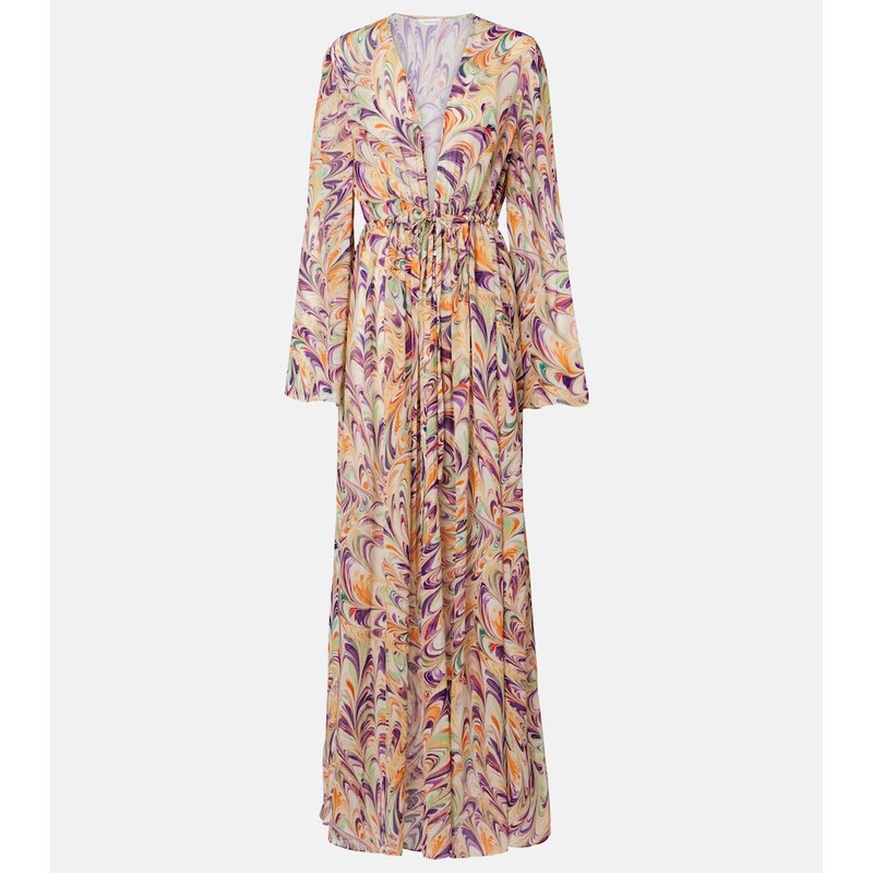 Alexandra Miro Chloe printed georgette kaftan
