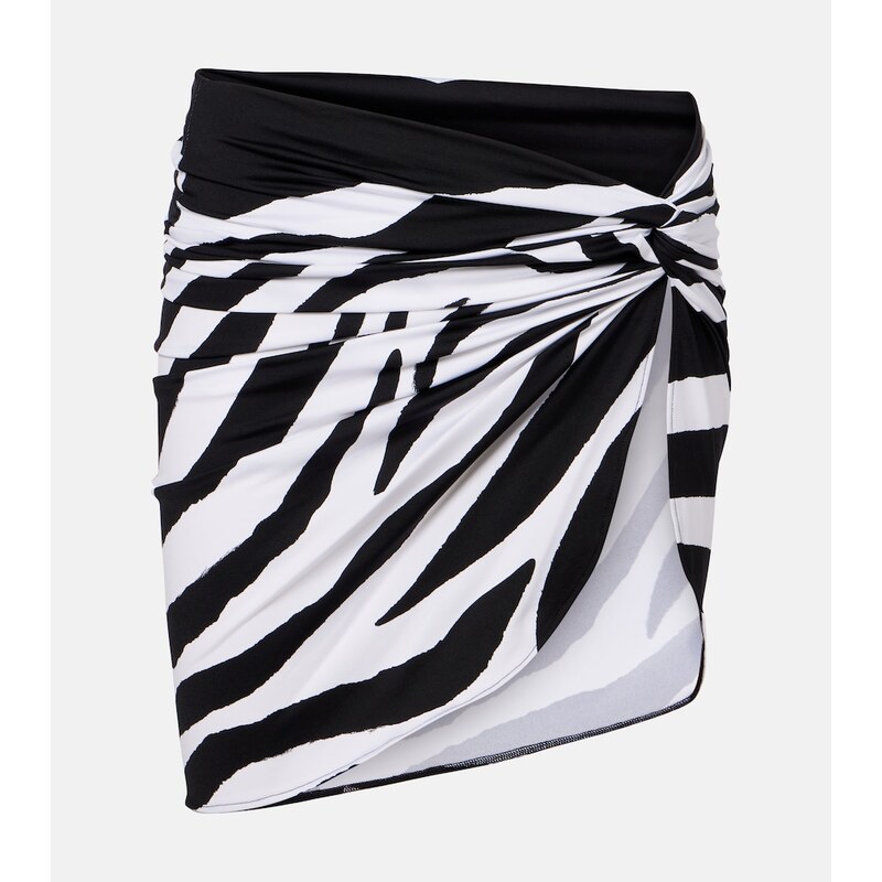 Balmain Zebra-print beach cover-up
