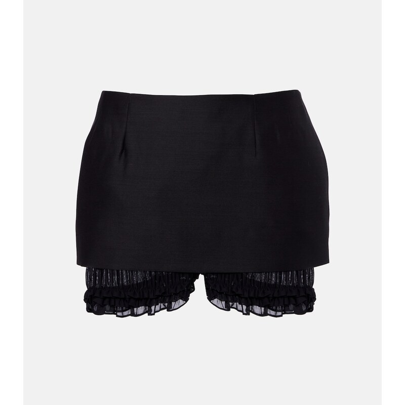Magda Butrym Ruffled wool and silk skort