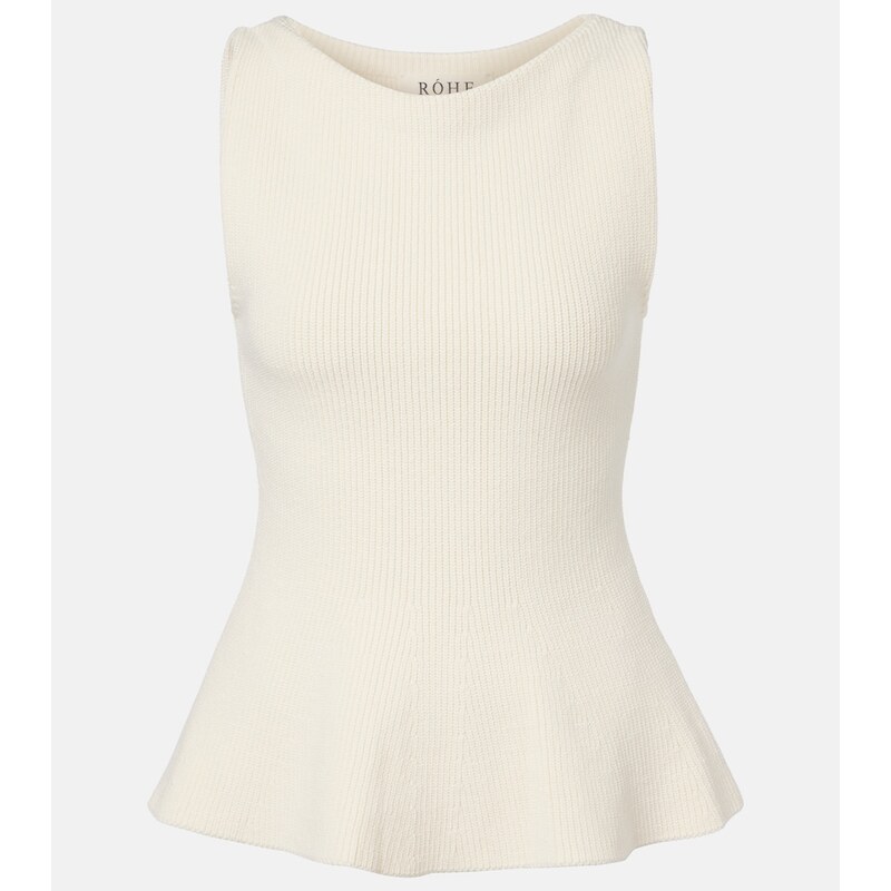 Róhe Knitted cotton top