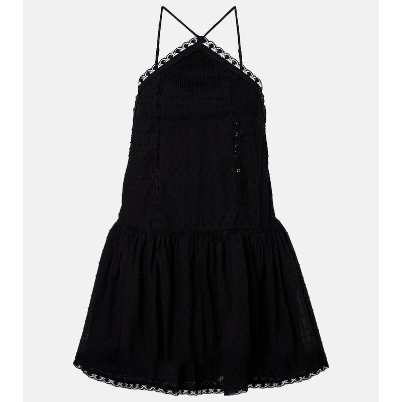 Poupette St Barth Nora crochet-trimmed cotton minidress
