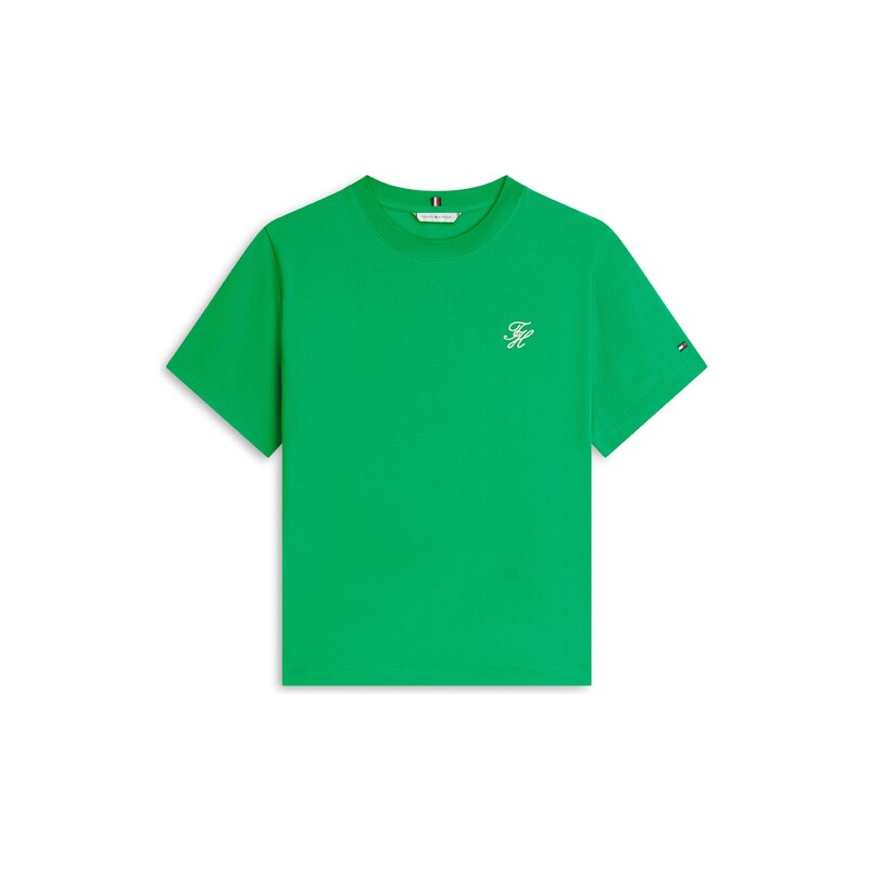 TOMMY HILFIGER Tričko limetková / bílá
