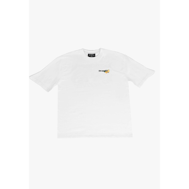 Dropsize Tričko zelená / oranžová / černá / bílá