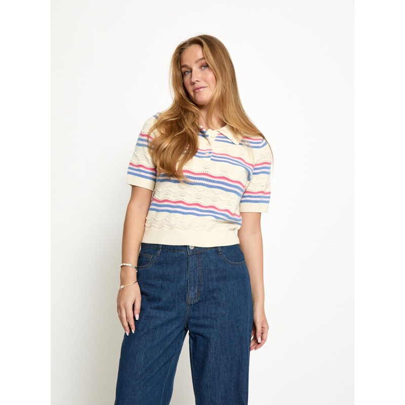 Peppercorn Top PCNara Knit Top modrá 115008339