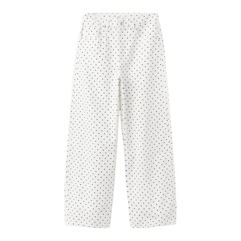 MANGO Džíny POLKA černá / bílá 115008483