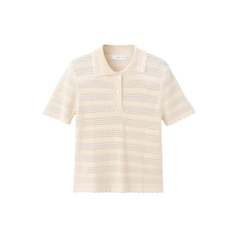 MANGO Svetr Provenza velbloudí / pastelová modrá 115008532