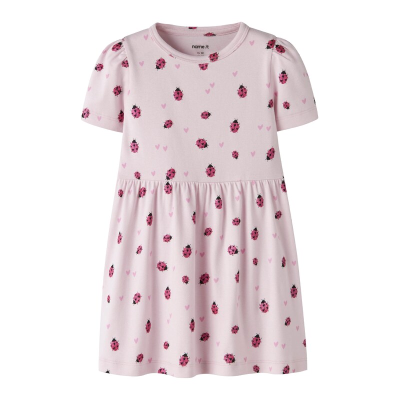 NAME IT Šaty NMFHALINE pink / růžová / světle růžová / černá