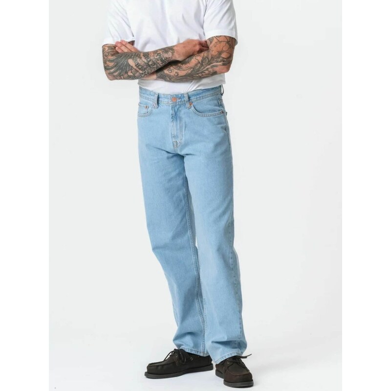 TEESHOPPEN Džíny  Relaxed Jeans  modrá džínovina