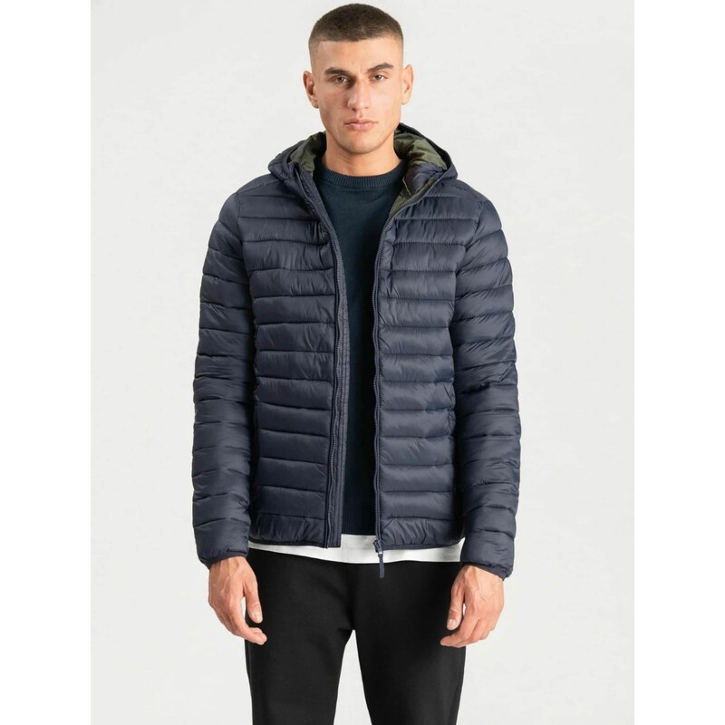 TEESHOPPEN Přechodná bunda  Hooded Light  námořnická modř