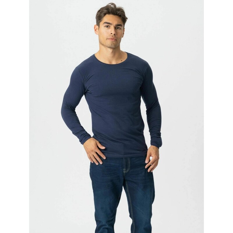 TEESHOPPEN Košile  Long-sleeved  námořnická modř