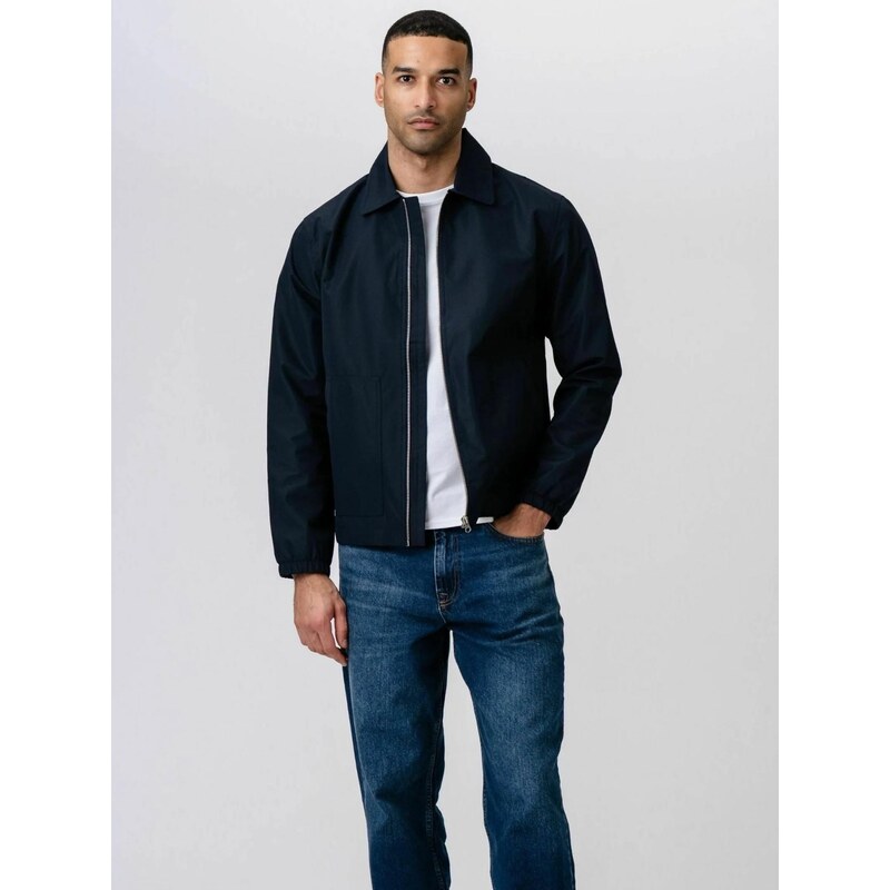 TEESHOPPEN Přechodná bunda  Short Zip  námořnická modř