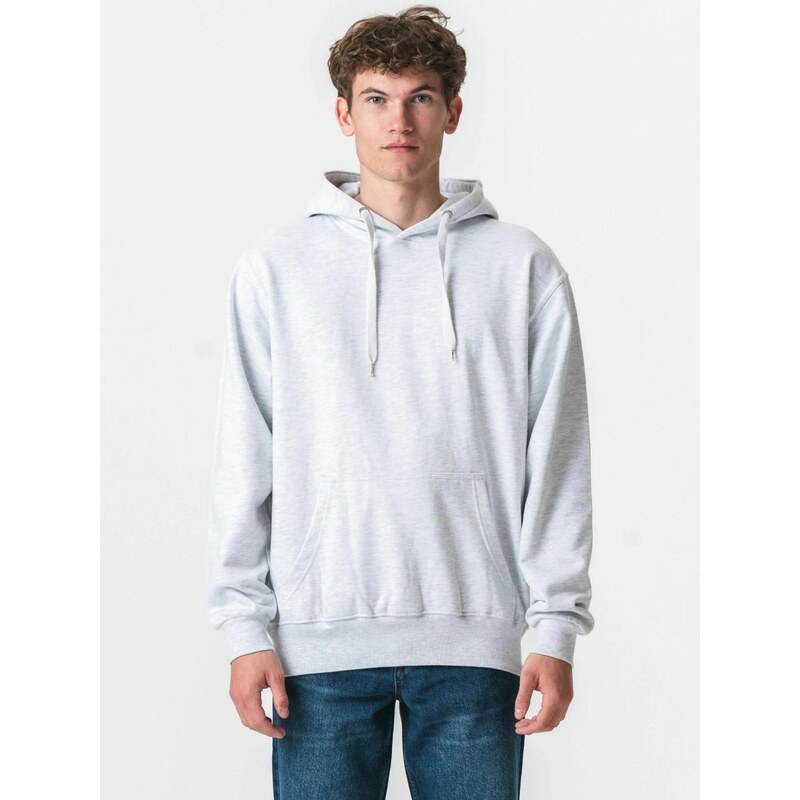 TEESHOPPEN Svetr  Hoodie  šedá