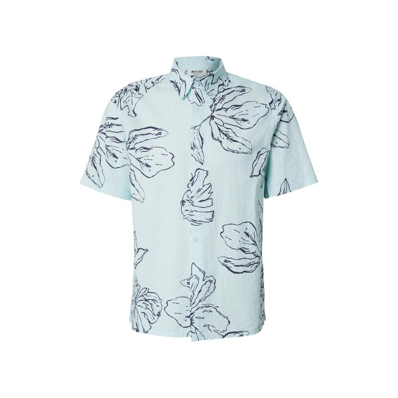 INDICODE JEANS Košile INGarden aqua modrá / tmavě modrá