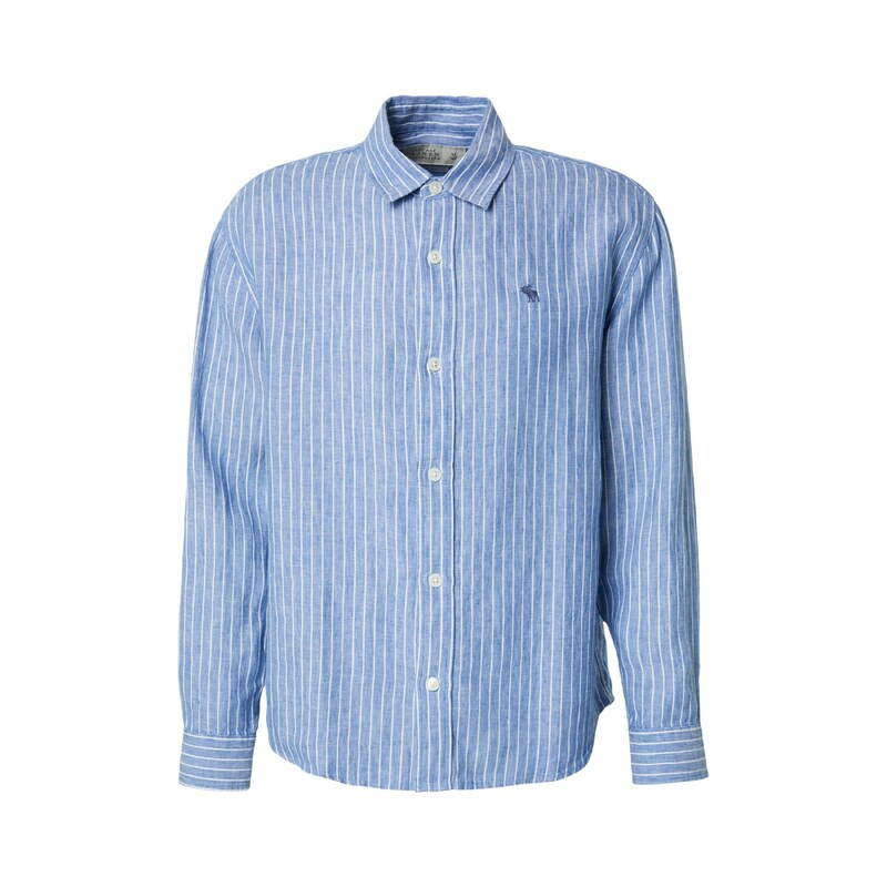 Abercrombie & Fitch Košile FEB4 modrá / bílá