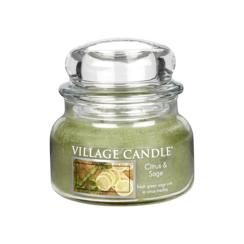 Village Candle Vonná svíčka ve skle Citrus a šalvěj (Citrus & Sage) 269 g