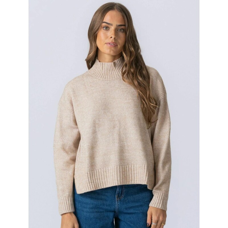 TEESHOPPEN Svetr Emma Knit béžová 115008986