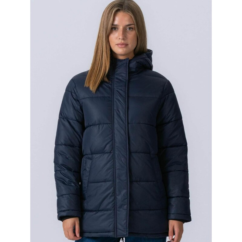 TEESHOPPEN Zimní bunda  Long Puffer  námořnická modř