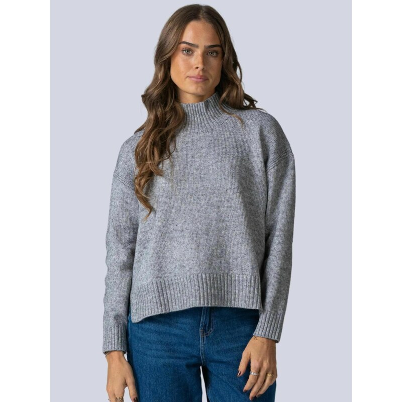 TEESHOPPEN Svetr  Emma Knit  šedá