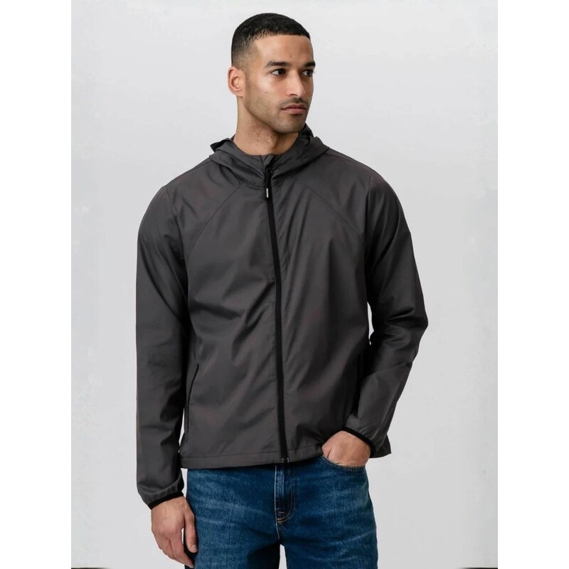 TEESHOPPEN Přechodná bunda  Shell Jacket  tmavě šedá