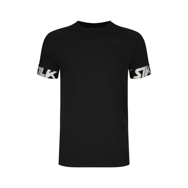 SikSilk Tričko světle šedá / černá