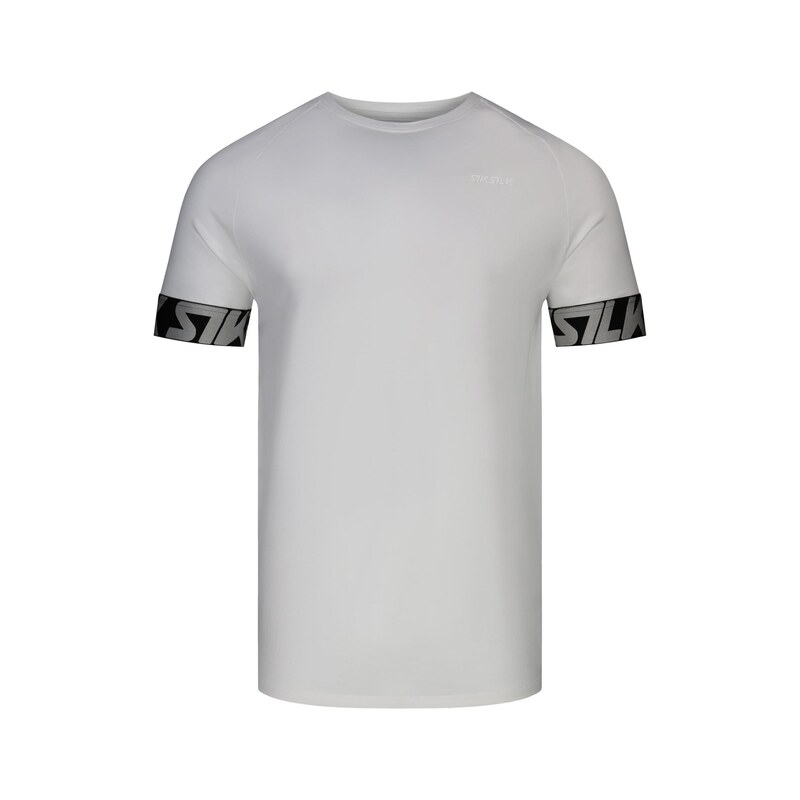 SikSilk Tričko Tech černá / stříbrná / bílá