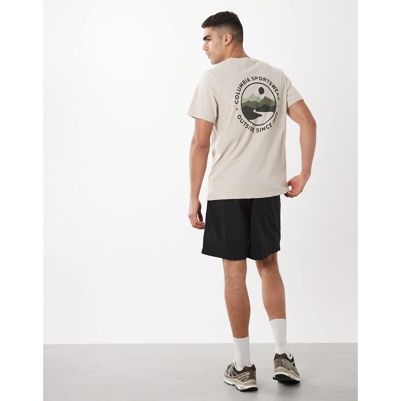 Columbia CSC Outdoor back graphic t-shirt in stone-Neutral