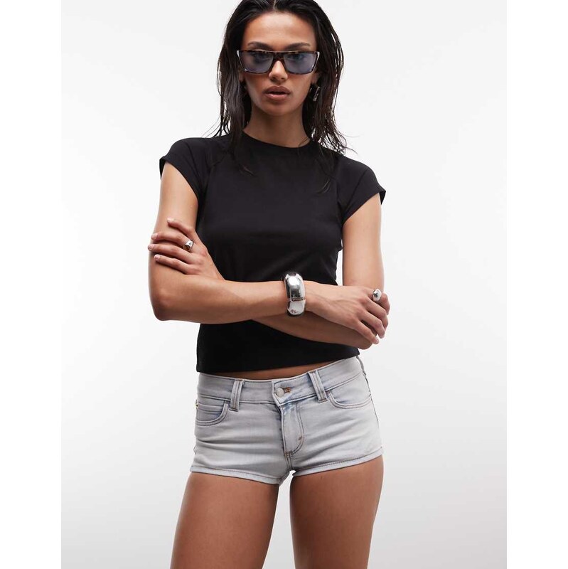 Cheap Monday Booty Bei denim hotpant shorts in light blue wash 115468515