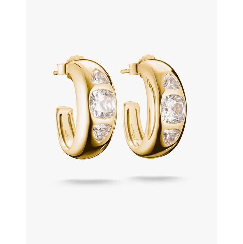 Thomas Sabo Hoop earrings in yellow gold, white 115496689