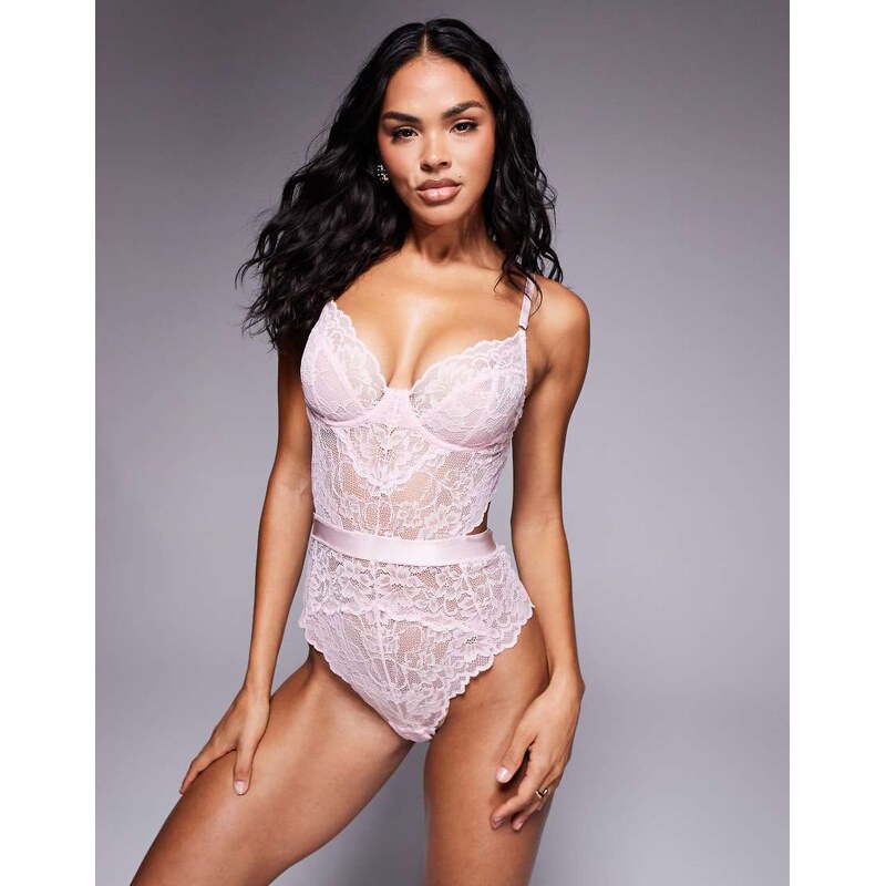 Ann Summers Hold Me Tight Bodysuit in blush - PINK 107686975
