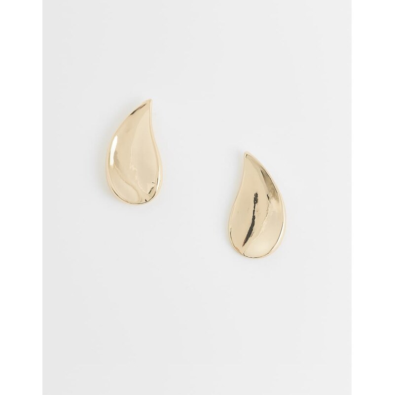 ASOS DESIGN everyday stud earrings with teardrop design in gold