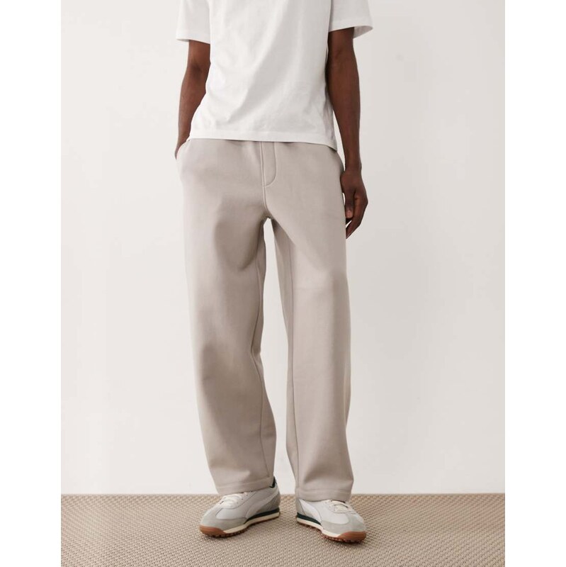 ASOS DESIGN essentials wide leg joggers in grey