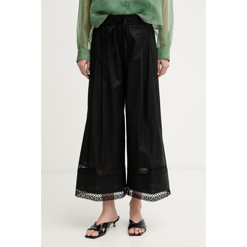 Twinset kalhoty dámské s bavlnou 115074218