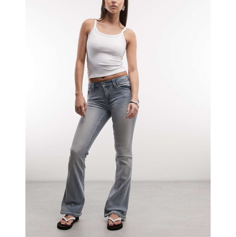 True Religion Becca bootcut jeans in light wash blue