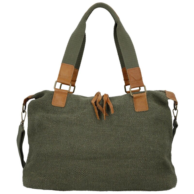 Paolo Bags Stylová textilní kabelka na rameno Sofie, tmavě