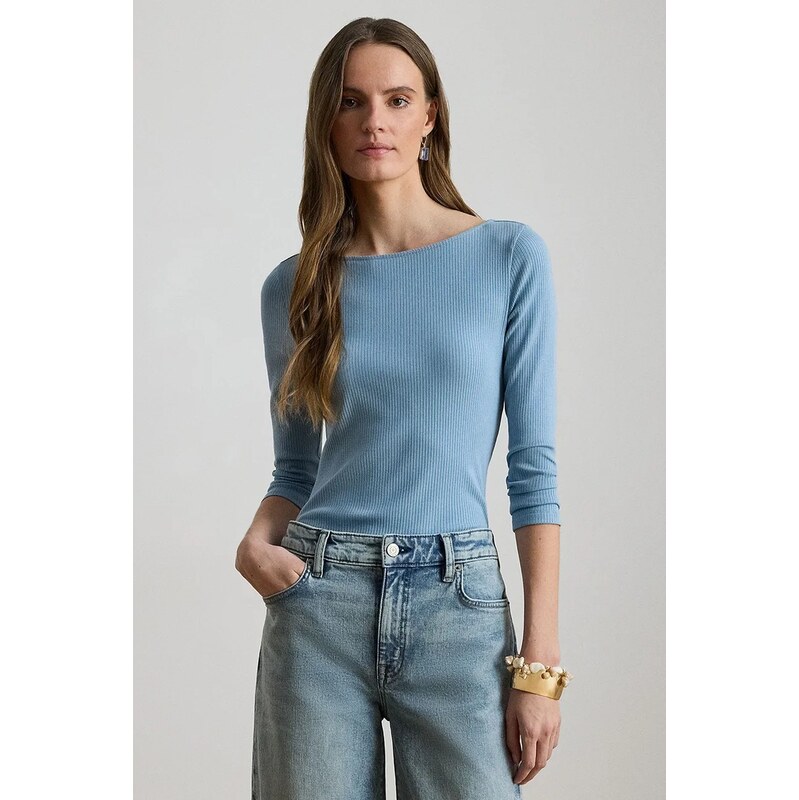Lauren Ralph Lauren tričko s dlouhým rukávem dámské s modalem