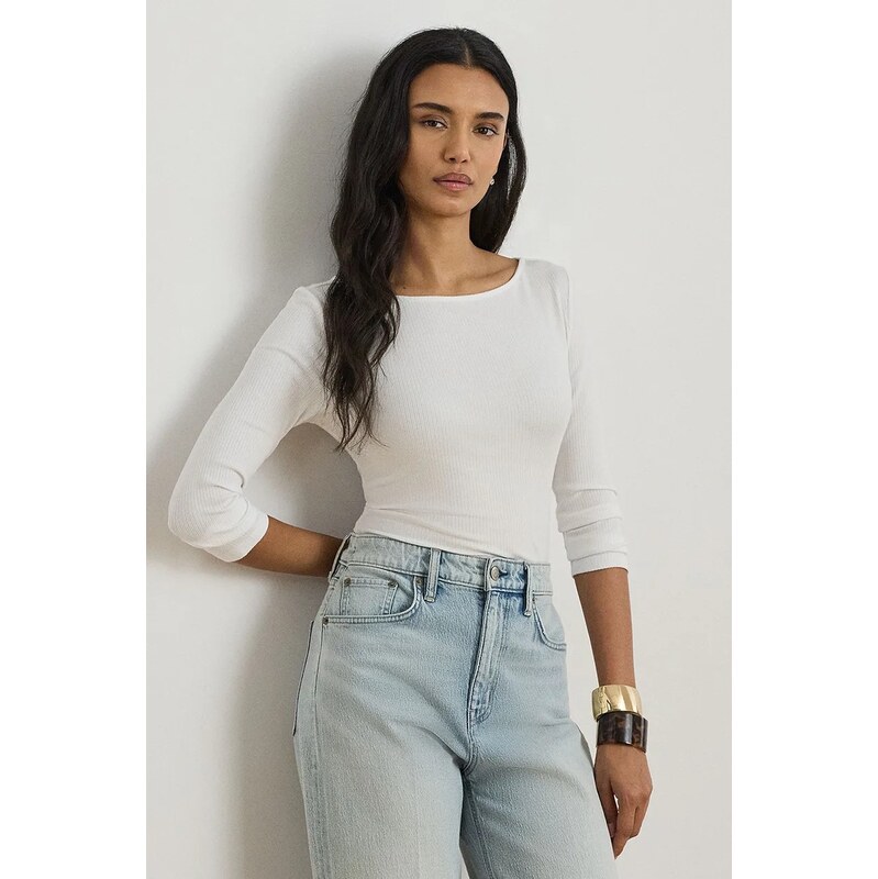 Lauren Ralph Lauren tričko s dlouhým rukávem dámské s modalem