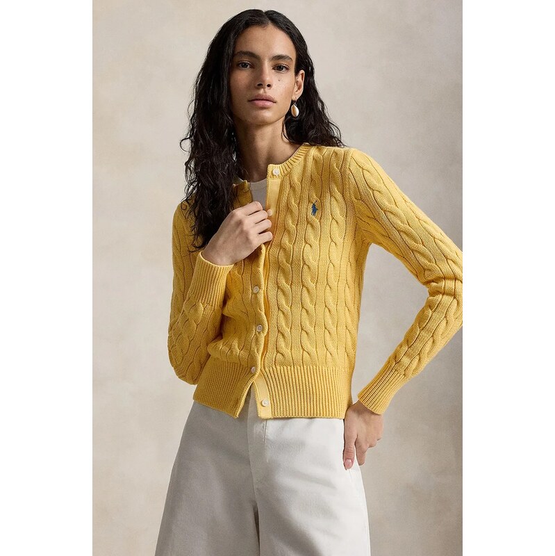 Polo Ralph Lauren kardigan dámský bavlněný COTTON-LSL-CRD
