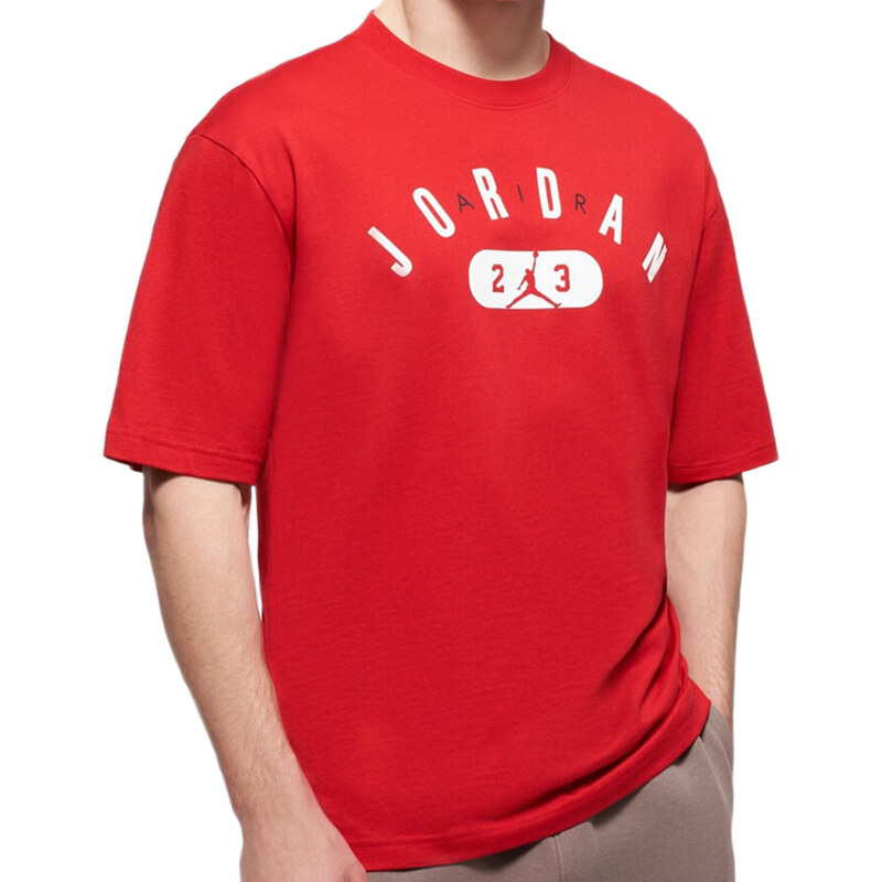 Pánské Tričko s krátkým rukávem NIKE M J CITY SS CREW IF3071-687 – Červená