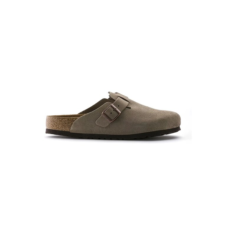 Birkenstock pantofle s uzavřenou špičkou dámské semišové Boston
