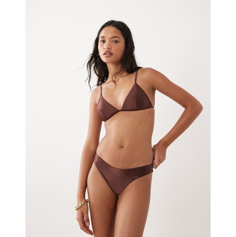 Good American satin good 90s perfect fit bikini bottom co-ord in