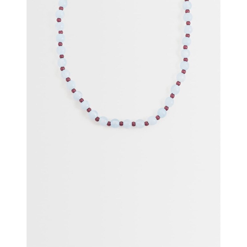 ONLY beaded necklace in blue 115521800