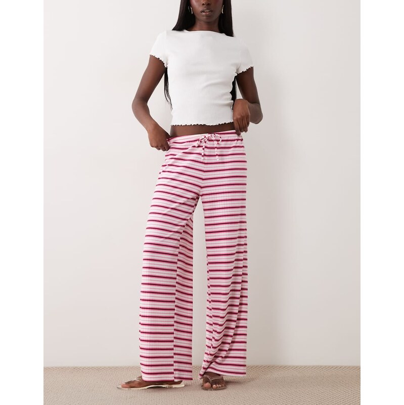 Gina Tricot supersoft jersey wide leg trousers with drawstring