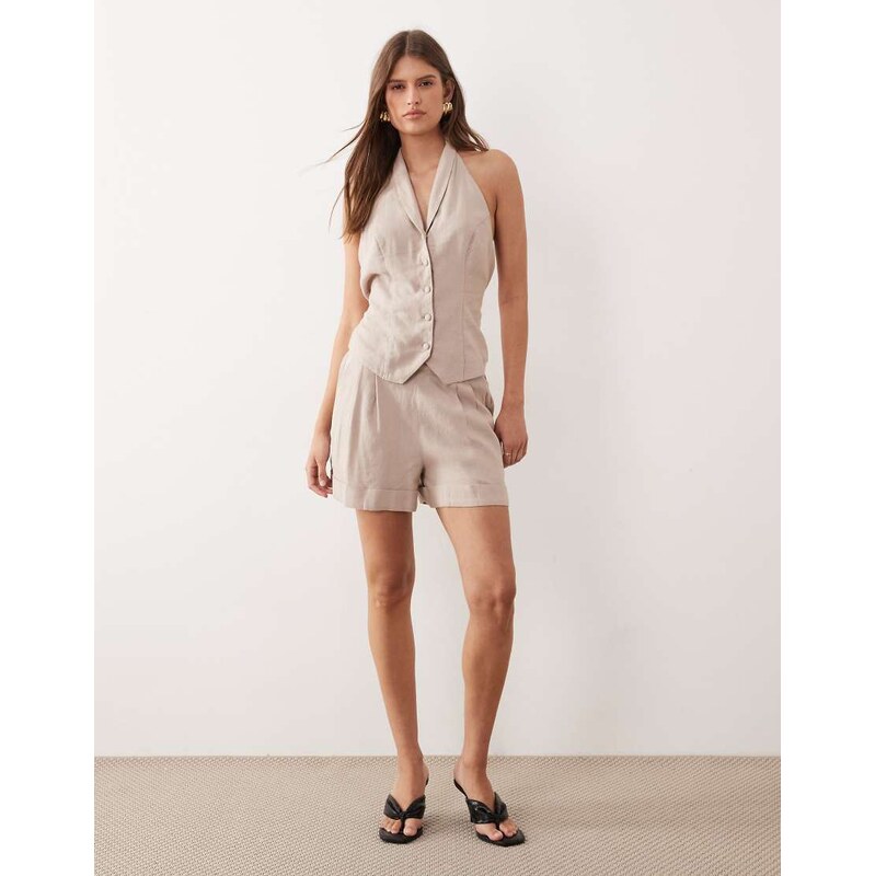 Nobodys Child Torrent co-ord shorts in beige-Neutral