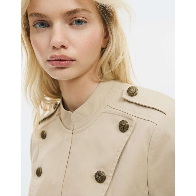 Stradivarius Military blazer in beige-Neutral 115022183