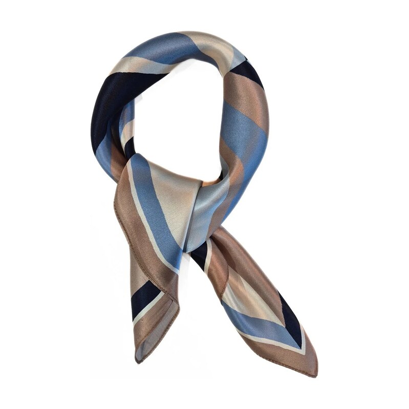 Lasessor Finsko Hedvábný šátek La Agatha blue 53x53 115029076