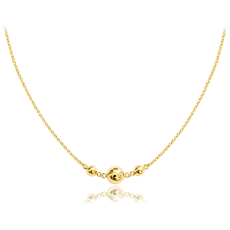 OLIVIE MINET Elegantní zlatý náhrdelník kuličky Au 585/1000