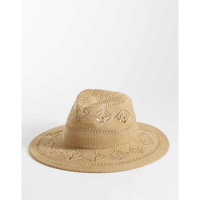 Accessorize packable weave cowboy hat in tan-Brown 115029877