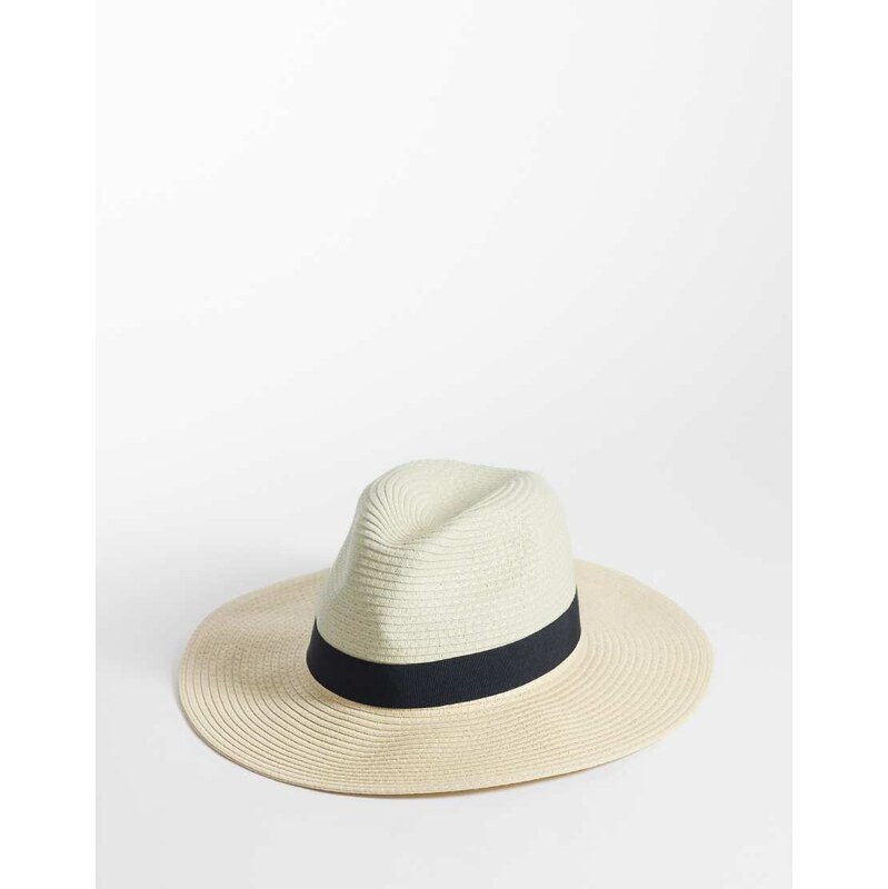 Accessorize chic band fedora hat in tan-Brown